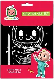Rainbow Max Scratch Art Set For Kids with Cocomelon Character