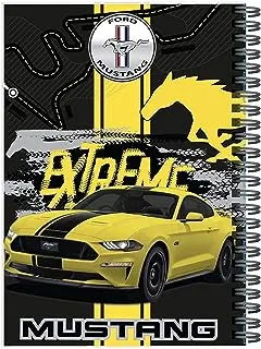 MUSTANG A5 Spiral Notebook Journal, Wirebound Ruled Sketch Book Notepad Diary Memo Planner for School 40 Sheets PP, no UV