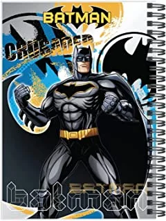 BATMAN B5 Spiral Notebook Journal, Wirebound Ruled Sketch Book Notepad Diary Memo Planner for School 80 PP, no UV