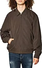 London Fog Men's Auburn Zip-Front Golf Jacket (Regular & Big-Tall Sizes), Dark Brown, Small