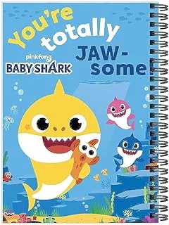 BABY SHARK A5 Spiral Notebook Journal, Wirebound Ruled Sketch Book Notepad Diary Memo Planner for School 40 Sheets PP, no UV