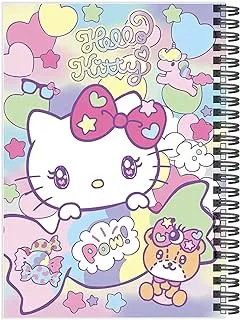 HELLO KITTY B5 Spiral Notebook Journal, Wirebound Ruled Sketch Book Notepad Diary Memo Planner for School 40 Sheets PP, no UV