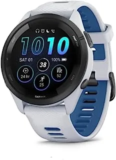 Garmin Forerunner 265 Running Smartwatch for Unisex, 46 mm Size, Whitestone/Tidal Blue