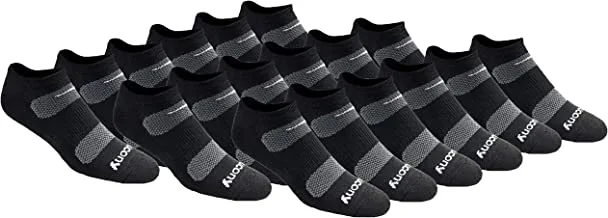 Saucony mens Performance Comfort Fit No-Show Socks Multi-Pack Mesh Ventilating Comfort Fit Performance No-Show Socks