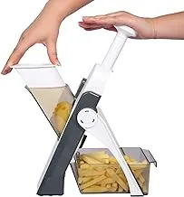 ECVV Adjustable Mandoline Slicer Safe Vegetable Slicer Food Chopper, GREY