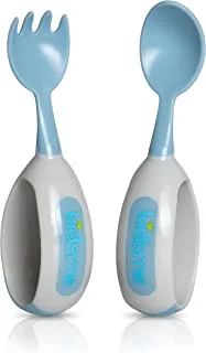 Kidsme Toddler Spoon and Fork Set for baby boy, from 9 months and above - Azure