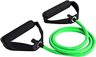 ECVV Fitness Pull Rope Elastic Rope Resistance Bands Resistance Tubes with Foam Handles, Exercise Tubes For Resistance Training, Fitness Pilates Strength Training, Home Workouts (LIGHT GREEN)