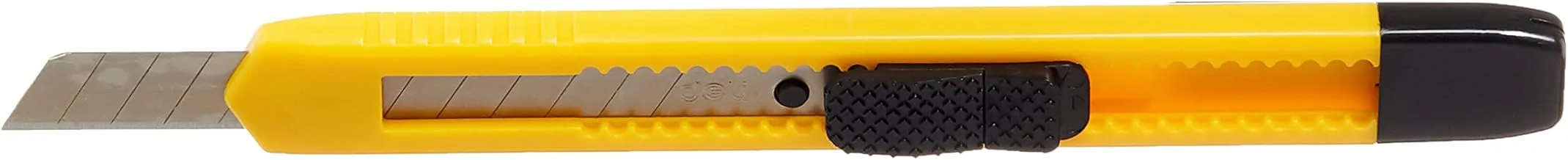 Deli E2051 Small Chopping Knife, 9 mm Blade Size, Yellow