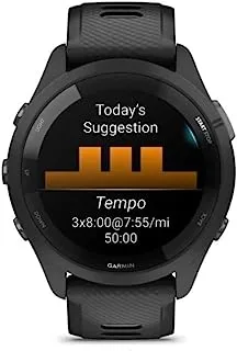 Garmin Forerunner 265 Running Smartwatch for Unisex, 46 mm Size, Black/Powder Gray