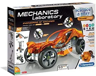 Clementoni Science & Play (Mechanics Laboratory)- Racing Car Building Toy- Build 50 Different Models