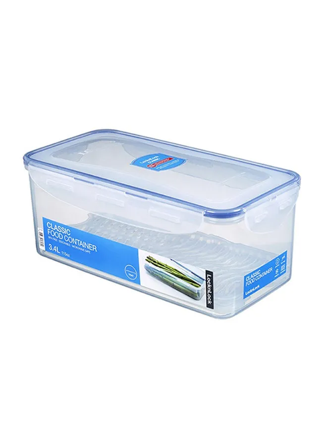 LocknLock Meal Prep  Transparent Food Container  Bpa Free Airtight Food Storage Tray With Snap Locking Lid  Microwavable Freezer & Dishwasher Safe  Lunch Box 3.4L(Tray)