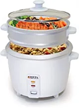 Refura 2 in 1 Rice Cooker & Steamer 1.8 L/Non-Stick Removable Bowl/Keep Warm Functionality / 700 Watts/Includes Measuring Cup & Spatula | RE-620 | Kitchen Appliances