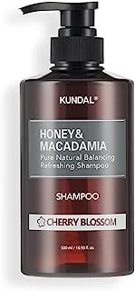 Kundal Honey and Macadamia Pure Natural Balancing Refreshing Shampoo 500 ml, Cherry Blossom