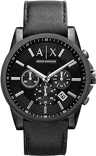 Armani Exchange Watch for men, Chronograph movement, Stainless steel watch with a 45mm case size