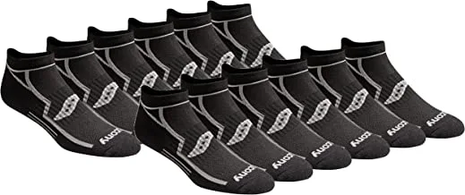 Saucony mens Multi-Pack Bolt Performance Comfort Fit No-Show Socks Socks