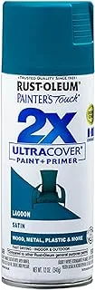 Rust-Oleum 257461 Painter's Touch 2X Ultra Cover Spray Paint, 12 oz, Satin Lagoon