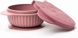 InnoGIO GIO Owl Infant and Toddler Bowl with Lid, Dishwasher & Microwave Safe, Pink