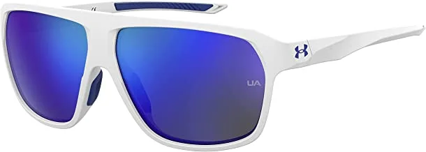 UNDER ARMOUR DOMINATE Unisex 62mm WHITE, RECTANGULAR Non-Polarized BLUE Lens, Sunglasses
