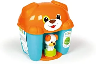 Clementoni Soft Clemmy- Dog Bucket With Blocks Toy(7 PCS)- For Kids 6 Months+ Years Old