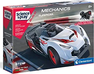 Clementoni Science & Play (Mechanics Laboratory)- Racing Cars Building Toy- For Age 8+ Years Old