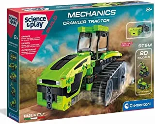 Clementoni Science & Play (Mechanics Laboratory) - Farming Tractor Building Toy- Build 20 Different Models
