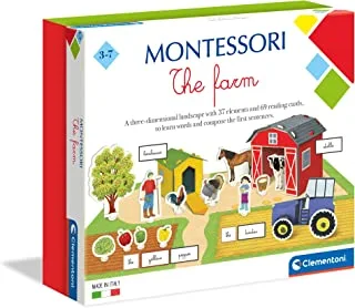 Clementoni Montessori- The Farm Set To Learn Words- For Age 3 Years+ Years Old