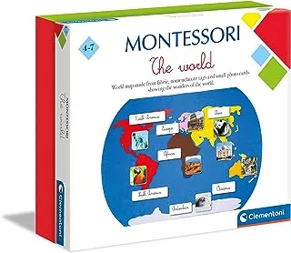 Clementoni Montessori- World Map Educational Game- For Age 4 Years+ Years Old