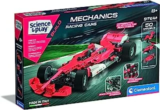 Clementoni Science & Play (Mechanics Laboratory)- Red Racing Car Builder Toy- Build 50 Different Models