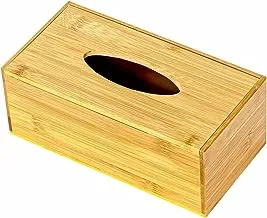 صندوق مناديل الخيزران ECVV 23 سنتيمتر حامل مناديل خشبية مستطيلة حديثة أضيق الحدود لون الخشب يناسب 110-140 مناديل ورقية