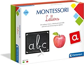 Clementoni Montessori- Letter Learning Set With Shapes- For Age 4 Years+ Years Old