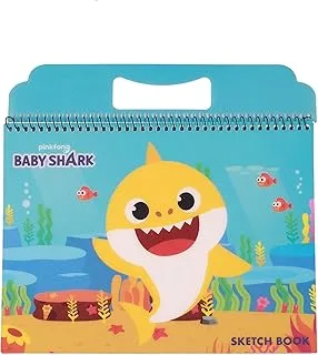 Baby Shark Spiral PP Sketchbook Small (19.5 x 25CM), Blue