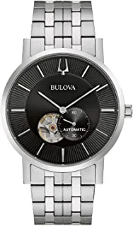 Bulova Men's Classic Dress 3-Hand 21- Jewel Automatic Watch, 42 Hour Reserve, Hack Feature, Sub-Second Hand, Open Aperture Dial, Exhibition Case Back, 42mm