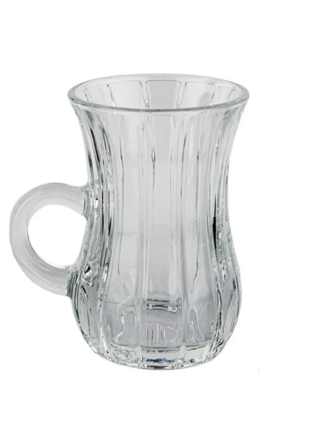 Alsaif 6 Piece Tea Glass Cup Set Clear