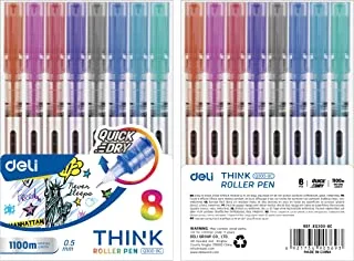 Deli Color Roller Pen/Colorful Ballpoint Pens 8 0.5mm EQ300-8C