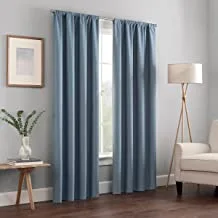 ECLIPSE Kendall Modern Blackout Thermal Rod Pocket Window Curtain for Bedroom or Living Room (1 Panel), 42