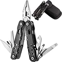 Multitools Plier, Rumanle DIY Stainless Steel Multi tool with Safety Locking, Pliers Bottle Opener Screwdriver Saw-Perfect for Outdoor Survival Camping Fishing Hiking Emergency Daily Use