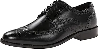 Nunn Bush mens Nelson Wing Tip Oxford Dress Casual Lace Up, Black, 9.5 US