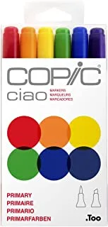Copic Ciao Marker Set, 6-Colors, Primary