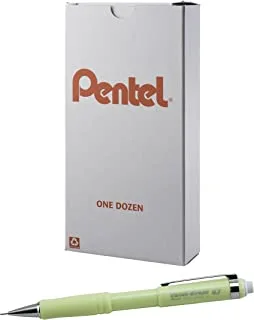 Pentel twist-erase iii mechanical pencil, (0.7mm), celadon green barrel, 12 pack (qe517k)