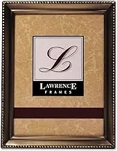 Lawrence 11435 Antique Gold Bead 3.5x5 Picture Frame