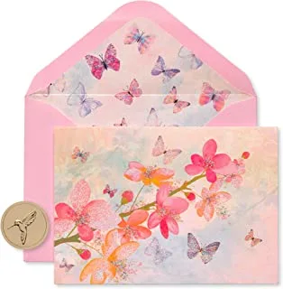 Papyrus Blank Cards with Envelopes for Thank You, Birthday, Thinking of You and All Occasions, Blossoms (12-Count)