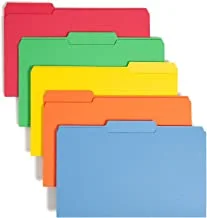 Smead Colored File Folder ، علامة تبويب 1/3 قطع ، حجم قانوني ، ألوان متنوعة ، 100 لكل صندوق (16943)