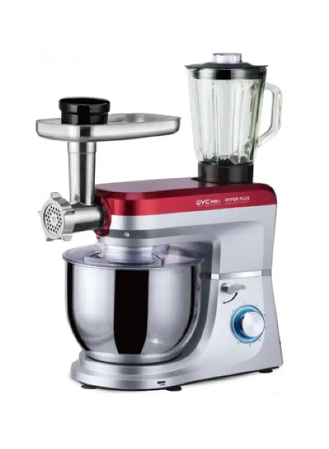 gvc pro 3-In-1 Multi Functional Mixer With Bowl 7.5 L 1100 W GVMX-1800RD-SL Silver/Red