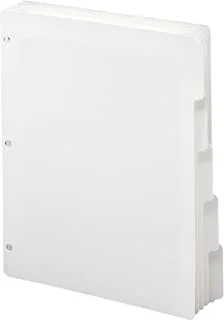 Smead three-ring binder index dividers, 1/5-cut tabs, letter size, white, 100 dividers (89415)
