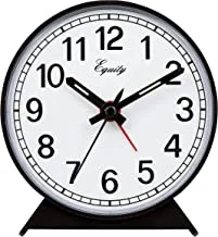 Equity by La Crosse 14075 Black Analog Wind-Up Alarm Clock