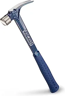 ESTWING Ultra Series Hammer Rip Claw Framer with Smooth Face & Shock Reduction Grip, Blue, 15 oz, E6-15S
