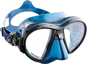 Cressi Scuba Diving Masks with Inclined Tear Drop Lenses for More Downward Visibility, Air and Eyes Evolution: Made in Italy