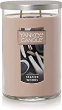 Yankee Candle Seaside Woods Scented, Classic 22oz Large Tumbler 2-Wick Candle, Over 75 Hours of Burn Time, Ideal for Gifting or Home Decor