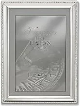 Lawrence 11645 Verona Collection 4-Inch x 5-Inch Metal Silver Picture Frame with Beads
