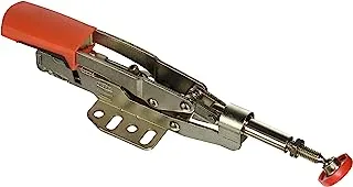 Bessey stc-ihh25 horizontal auto-adjust toggle nickel plated clamp with in-line clamping action, silver